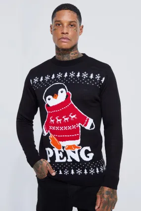 Peng Penguin Christmas Sweater