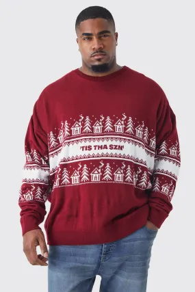 Plus Oversized Tiz Tha Szn Christmas Sweater