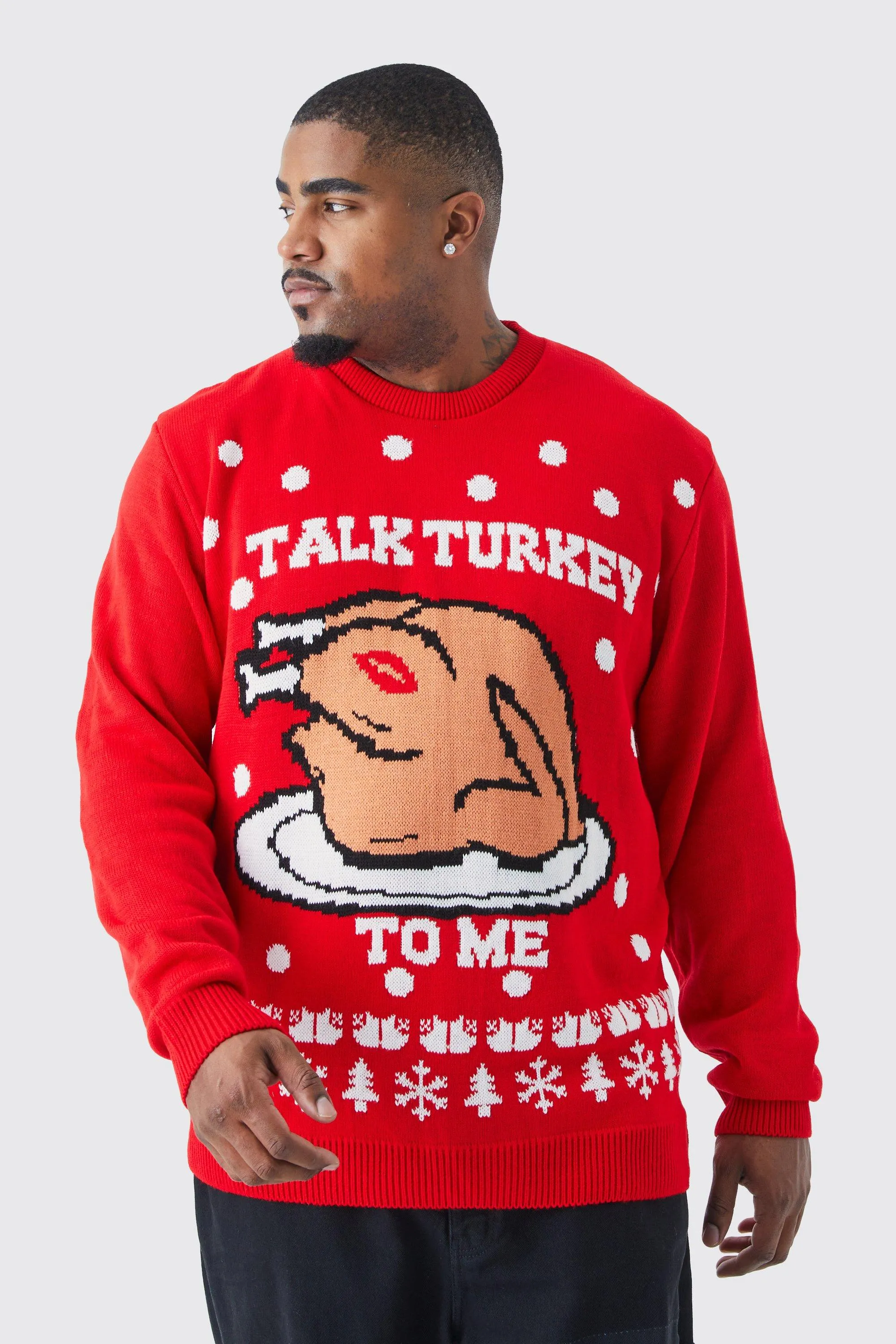 Plus Talk Turkey To Me Christmas Sweater