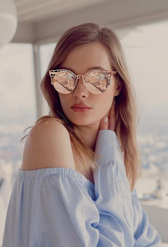 Quay Fleur Rose Gold Sunglasses