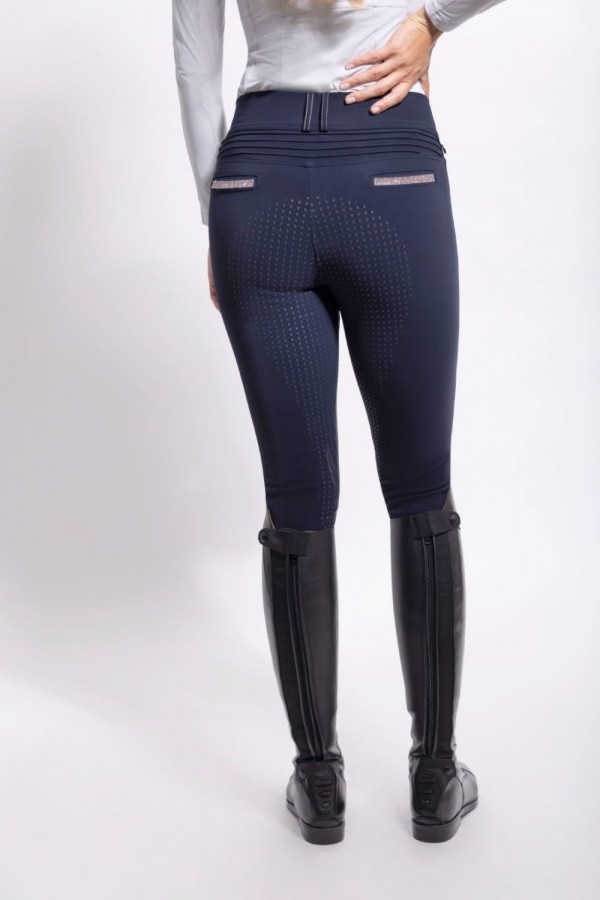 Samshield Clara full grip ladies riding breeches Navy / rosé