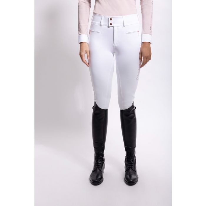 Samshield Clara full grip ladies riding breeches White / Rosé