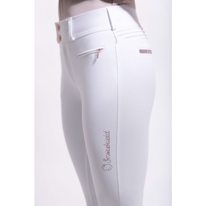 Samshield Clara full grip ladies riding breeches White / Rosé