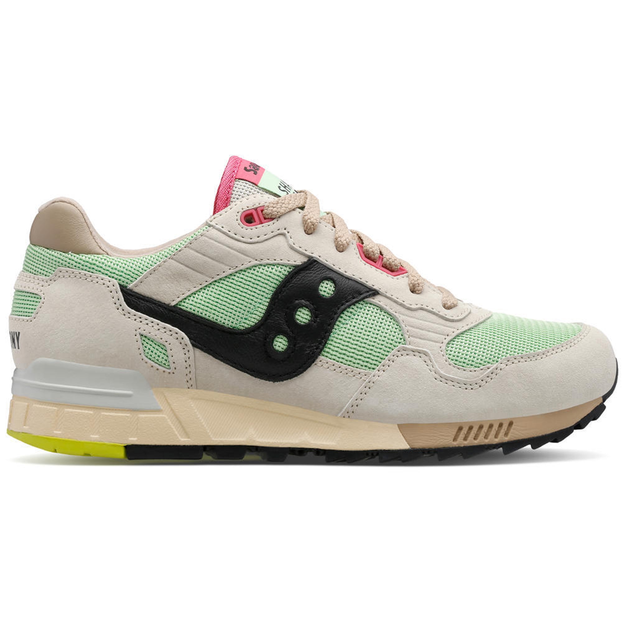 Saucony Shadow 5000 Trainers - Beige/Green