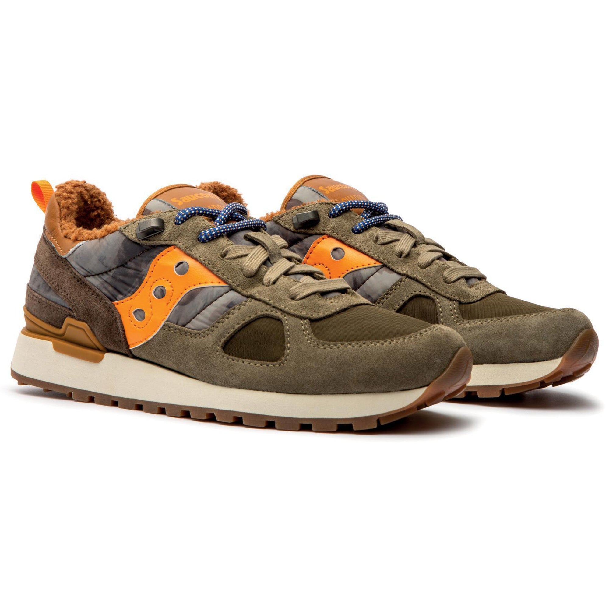 Saucony Shadow Original 'Retro Mountain Pack' Trainers - Green/Brown/Orange