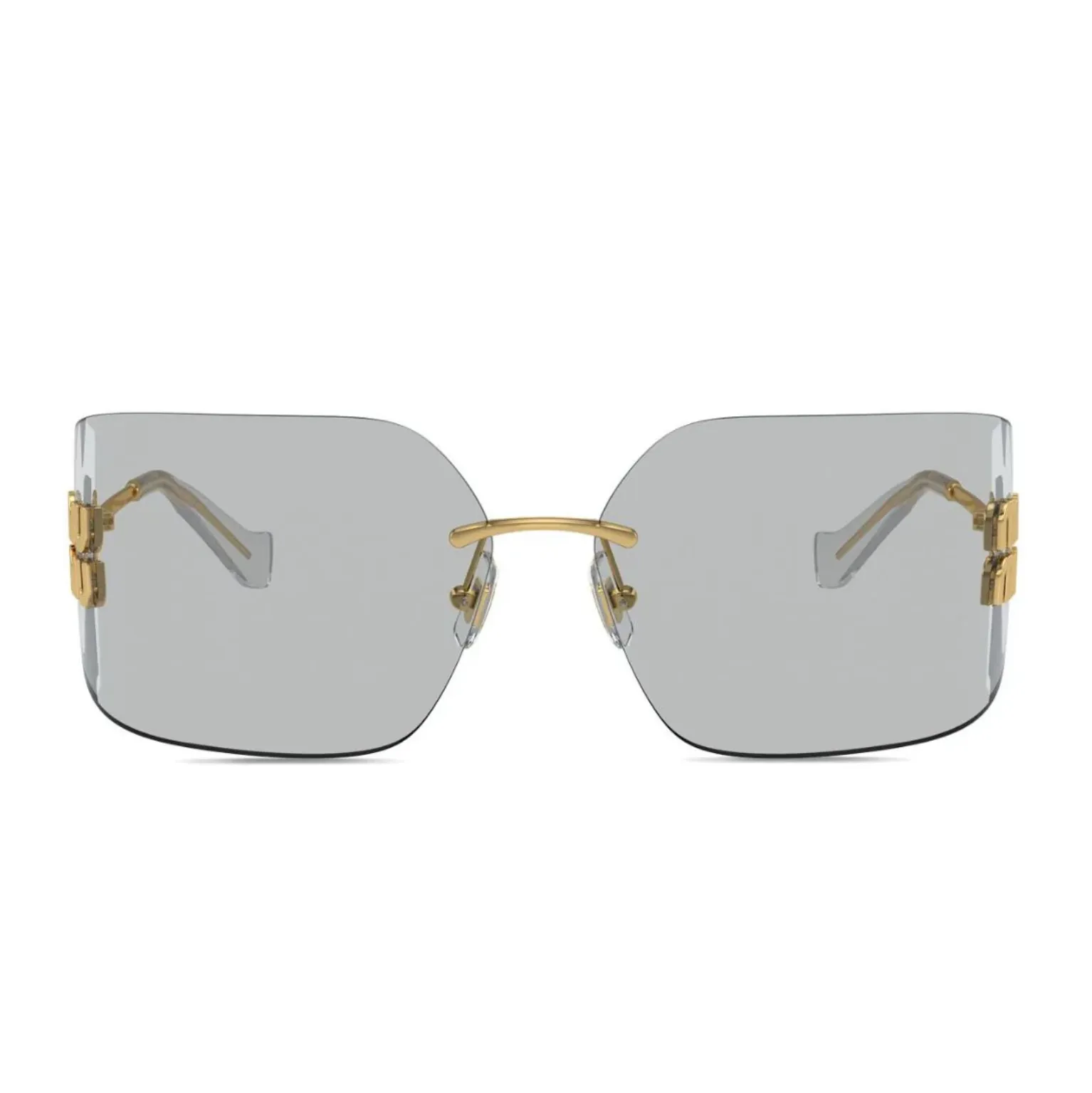 SMU54Y RUNWAY FRAMELESS SUNGLASSES - LIGHT GREY/ GOLD