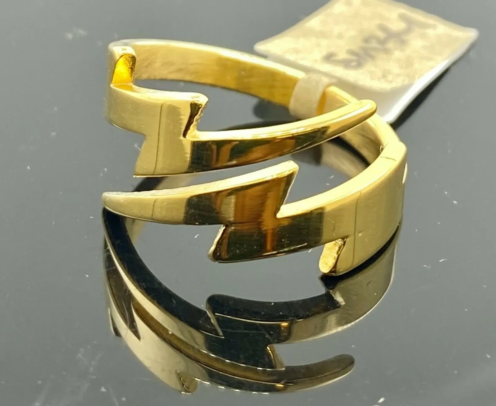 Solid Gold Ring Simple Double Lighting Design SM34