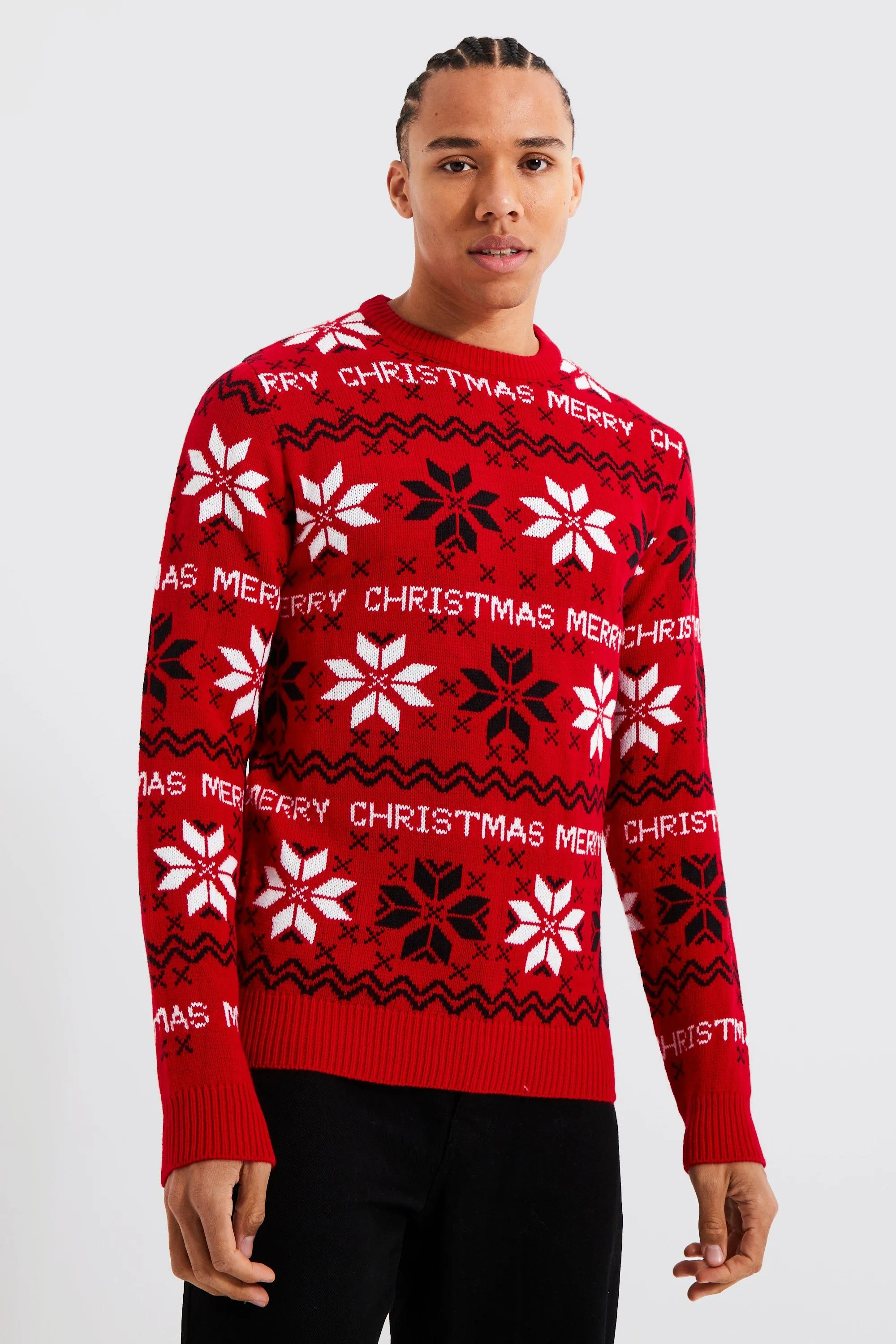 Tall Merry Christmas Fairisle Sweater