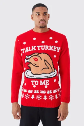 Tall Talk Turkey To Me Christmas Sweater