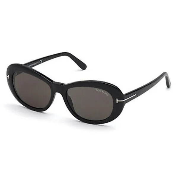 Tom Ford FT0819 Sunglasses Shiny Black / Smoke (S) Women's