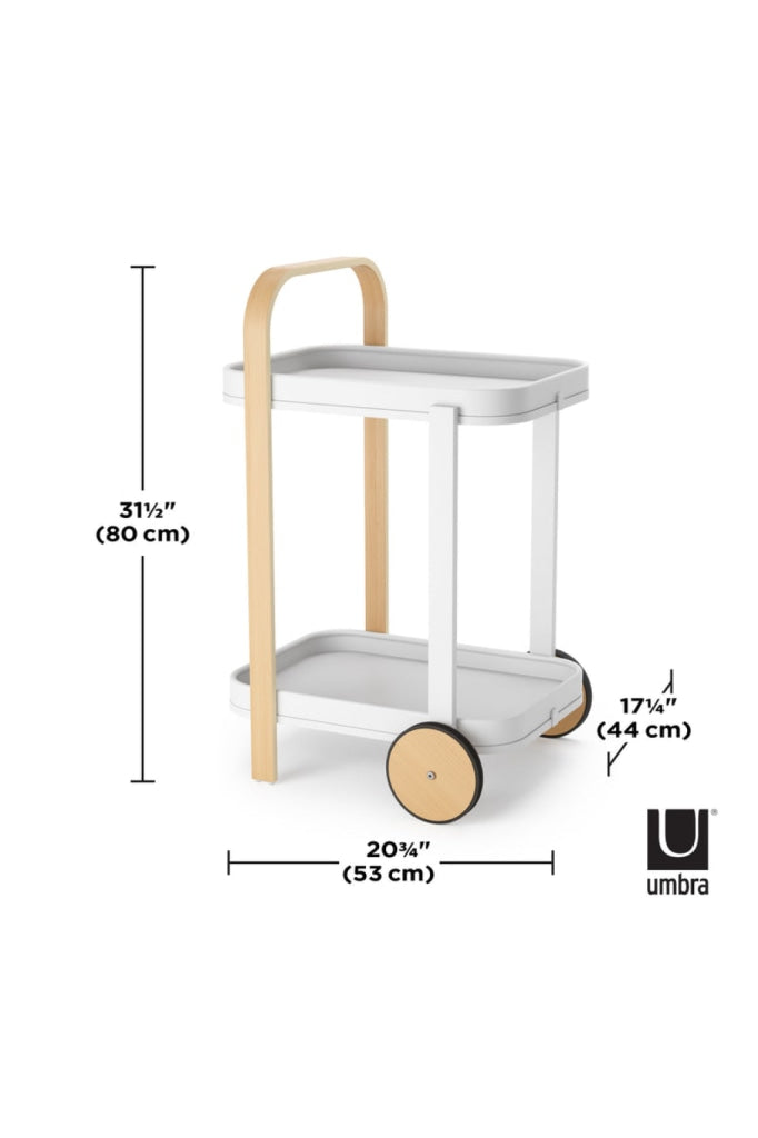 Umbra - Bellwood Bar Cart - White & Natural