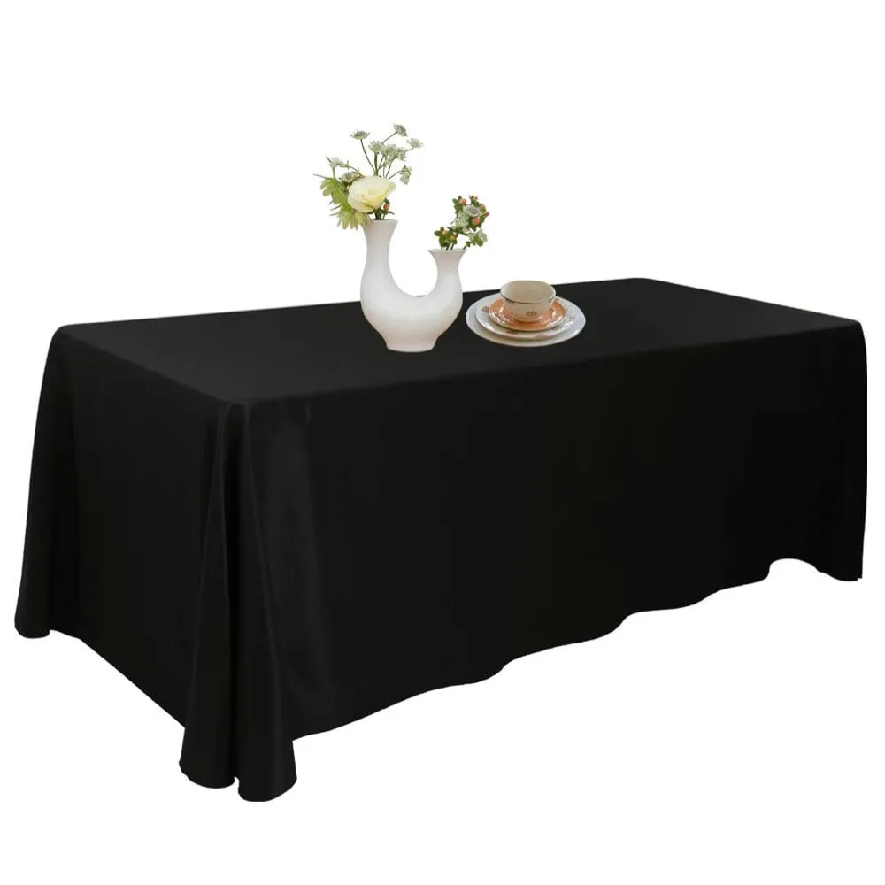 Urby 70 X 120 Inch Polyester Rectangular Table Cloth For 6 - 8 Foot Table That Seats 6 - 8 Person - Fits Folding Tables, Picnic 