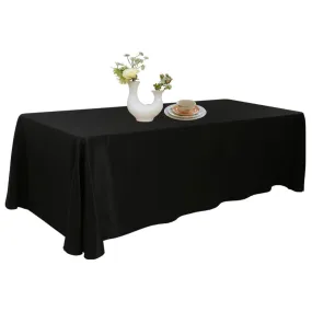 Urby 90 X 132 Inch Polyester Rectangular Table Cloth For 8 Foot Table That Seats 8 - 10 Person - Fits Large Folding Tables, Picn