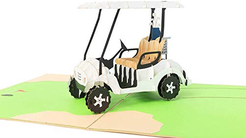 Valentines Day Golf Cart Pop Up Card - Golfing Valentines Gift Bundles