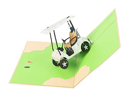 Valentines Day Golf Cart Pop Up Card - Golfing Valentines Gift Bundles