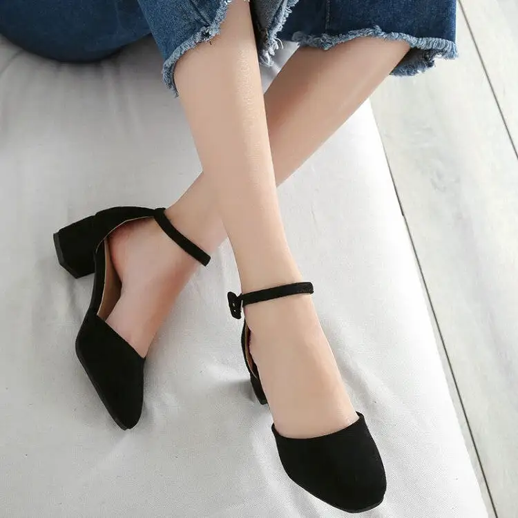 Women's Ankle Strap Block Chunky Heel Sandals