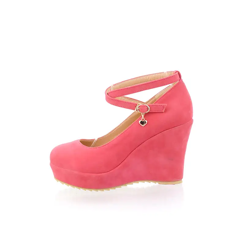 Women's Ankle Strap Heels Platform Wedges Shoes