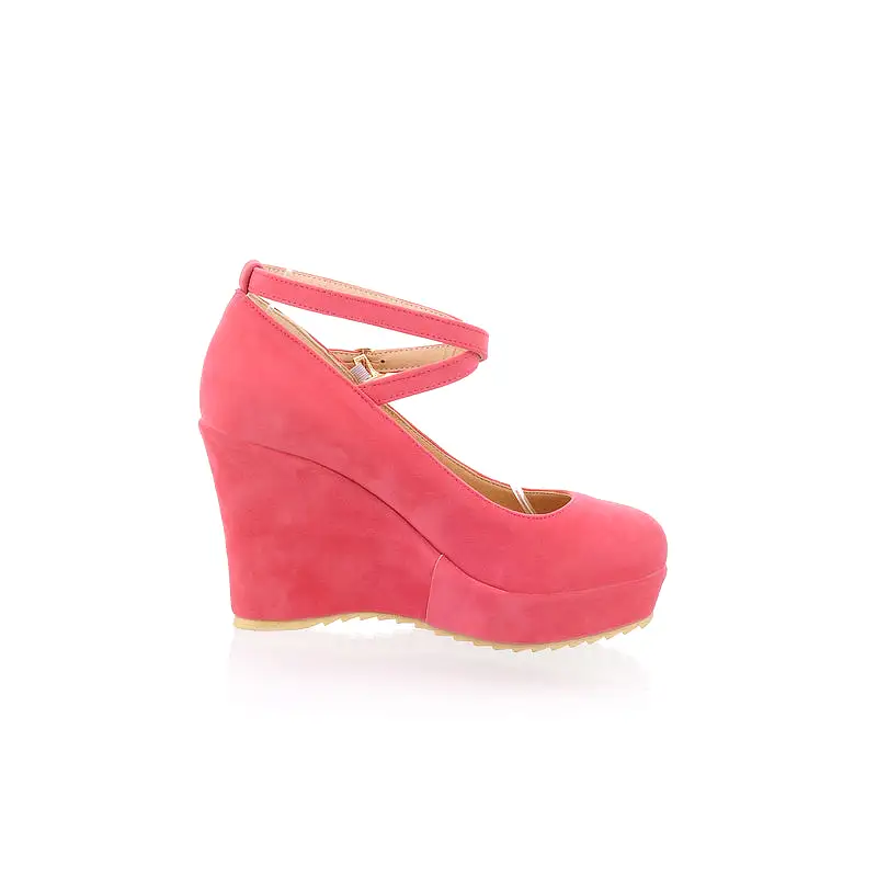 Women's Ankle Strap Heels Platform Wedges Shoes