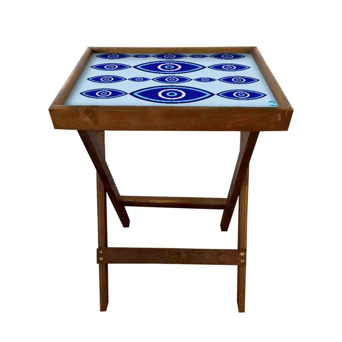 Wooden TV Tables for Eating Breakfast Serving Table - Evil Eye Protector