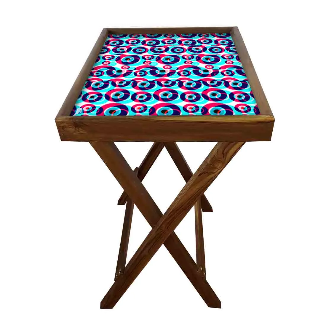 Wooden TV Tables for Eating Breakfast Serving Table - Evil Eye Protector