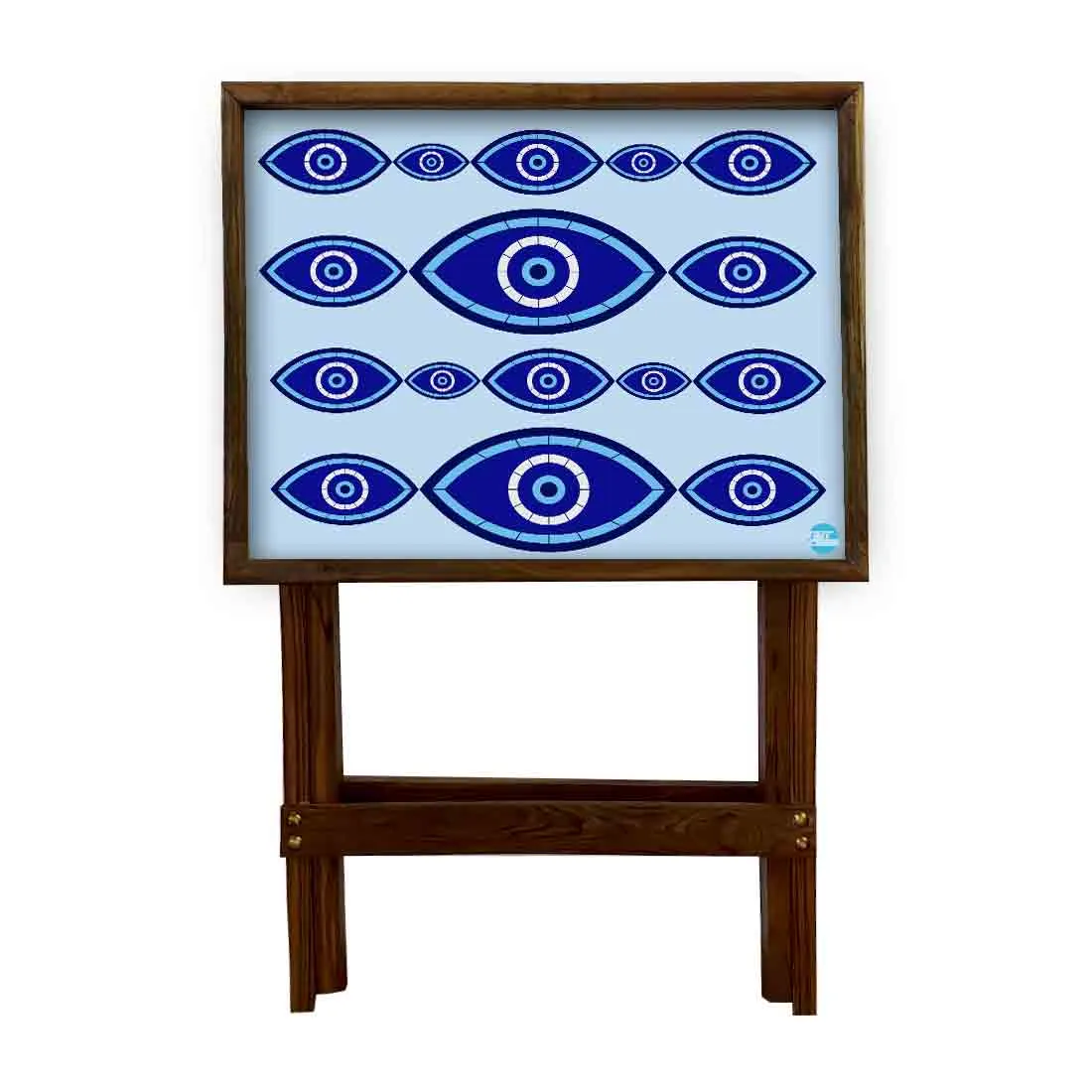 Wooden TV Tables for Eating Breakfast Serving Table - Evil Eye Protector